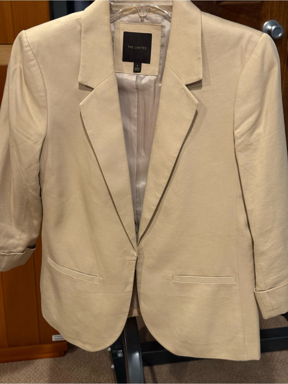 The Limited Cream Single-Button Tailored Blazer